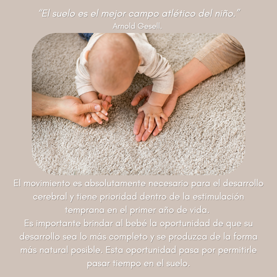 Importancia de colocar a los bebés en el suelo