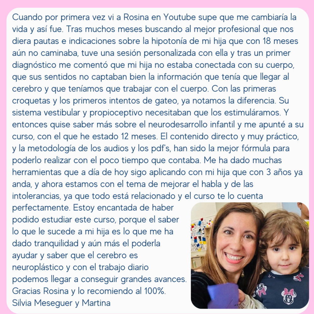 Testimonio curso neurodesarrollo infantil